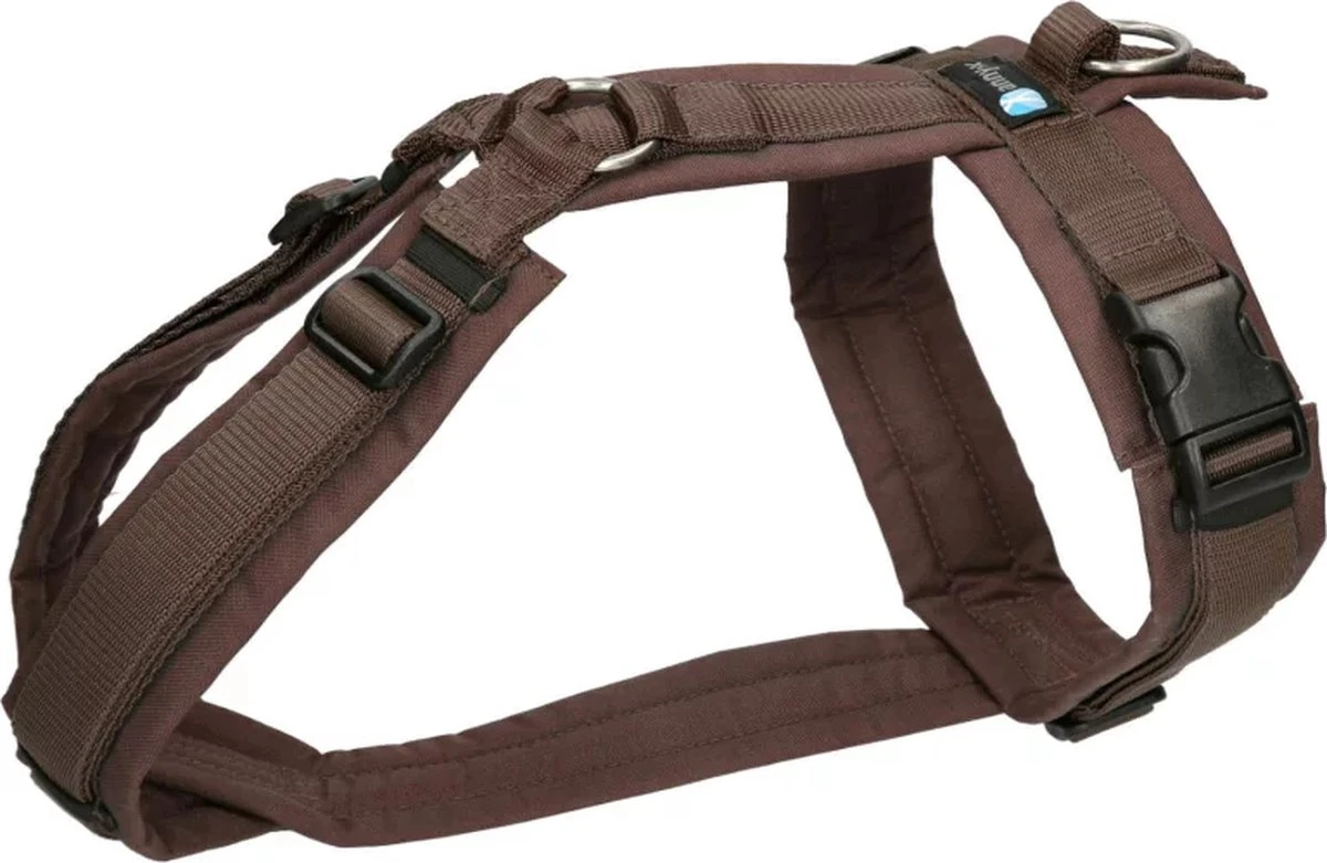 AnnyX Hondentuig Harnas Fun Speurtuig Bruin Choco Maat L -borstomvang-70 Tot 86 Cm. 1 AnnyX Hondentuig Harnas Fun Speurtuig Bruin Choco Maat L -borstomvang-70 Tot 86 Cm.