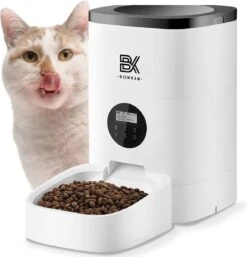 Bowkam Automatische Voerbak – Voerbak – Voerautomaat – Voerbak Kat – Voerbak Hond – Voerautomaat Kat – Wit