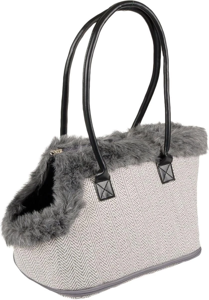 Flamingo Hondentas Esmee – Grijs – 52 X 25 X 26 Cm 1 Flamingo Hondentas Esmee – Grijs – 52 X 25 X 26 Cm