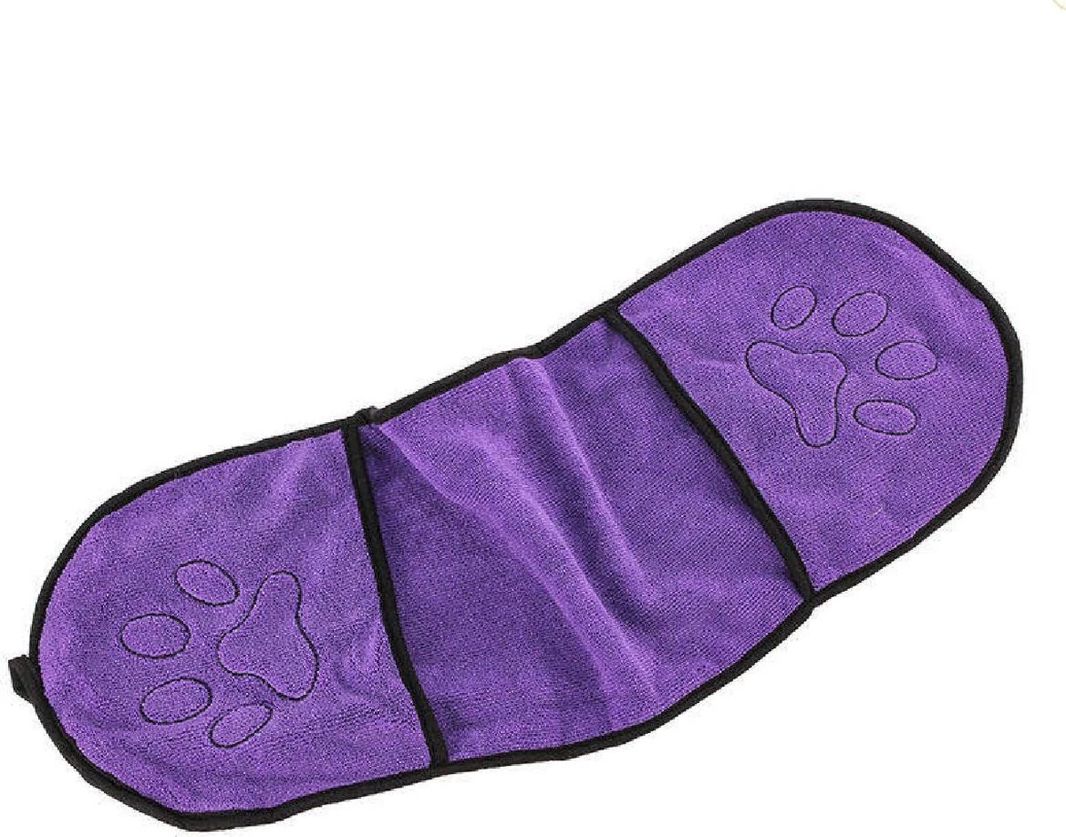 Hondenhanddoek – Hondendeken – Absorberend – Microvezel – 65*23CM – Paars 1 Hondenhanddoek – Hondendeken – Absorberend – Microvezel – 65*23CM – Paars
