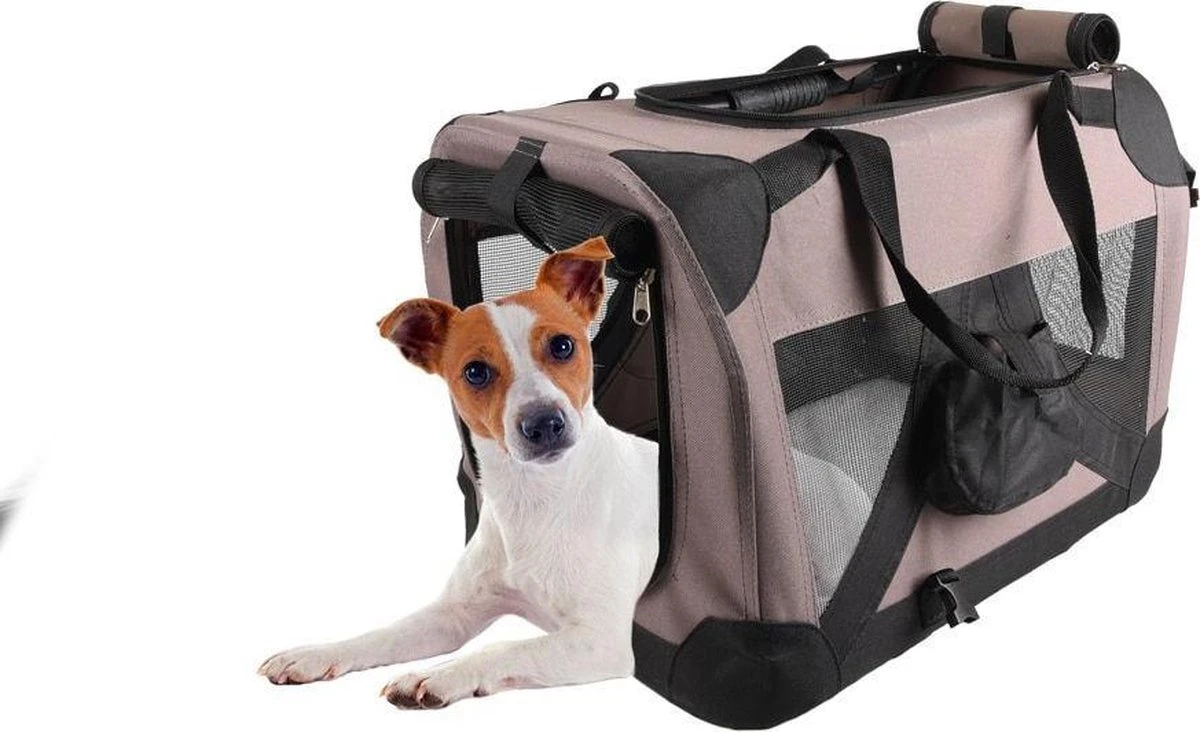 Flamingo Hondentas Alix – Bruin – 70 X 52 X 52 Cm 1 Flamingo Hondentas Alix – Bruin – 70 X 52 X 52 Cm