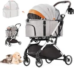 Hondenwagen / Pet Stroller, Foldable -meet Wielen, Huisdier, Hondenbuggy, Buggy, Honden, Katten, Huisdier, Stroller, Honden, Buggy,