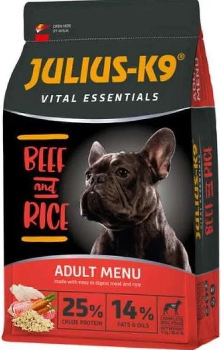 Julius K9 Julius-K9 – Beef & Rice – Hondenvoer Voor Volwassen Honden – Hondenbrokken Op Rund & Rijst Basis – Geschikt Voor Alle Rassen – 3kg 1 Julius K9 Julius-K9 – Beef & Rice – Hondenvoer Voor Volwassen Honden – Hondenbrokken Op Rund & Rijst Basis – Geschikt Voor Alle Rassen – 3kg