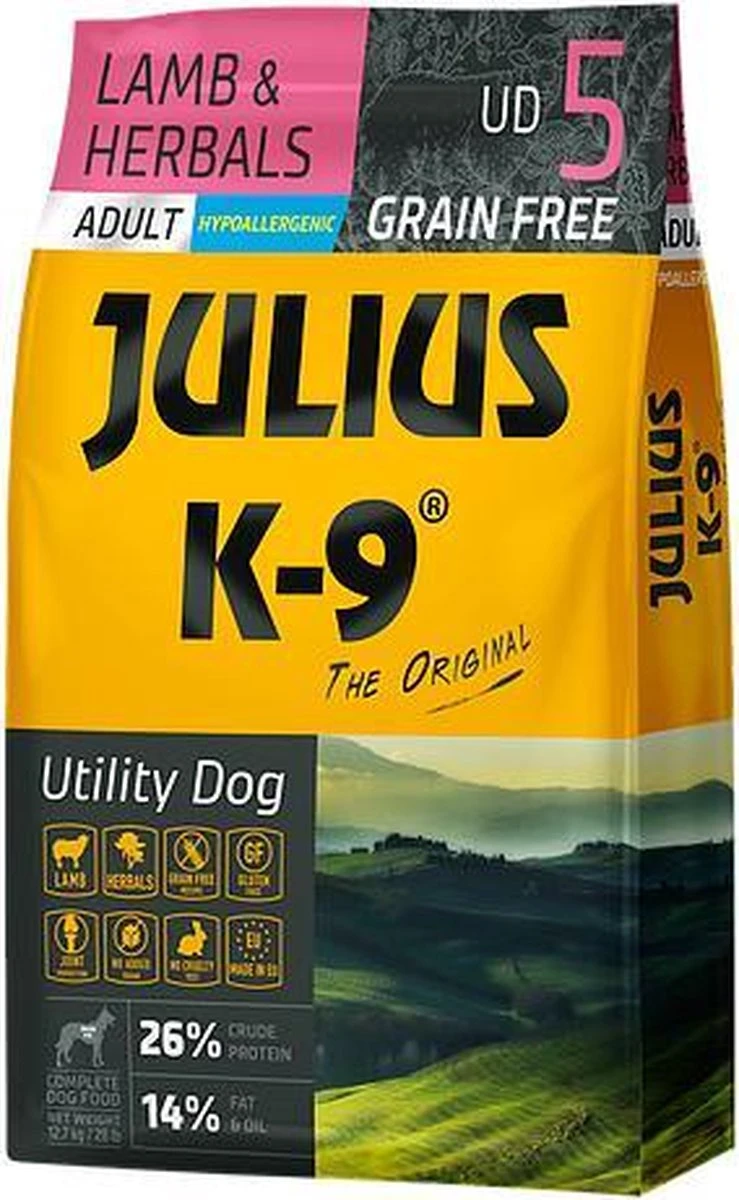 Julius K9 – Graanvrij En Hypoallergeen Hondenvoer – Hondenbrokken Op Lam & Aardappel Basis – Voor Volwassen Honden – 10kg 1 Julius K9 – Graanvrij En Hypoallergeen Hondenvoer – Hondenbrokken Op Lam & Aardappel Basis – Voor Volwassen Honden – 10kg