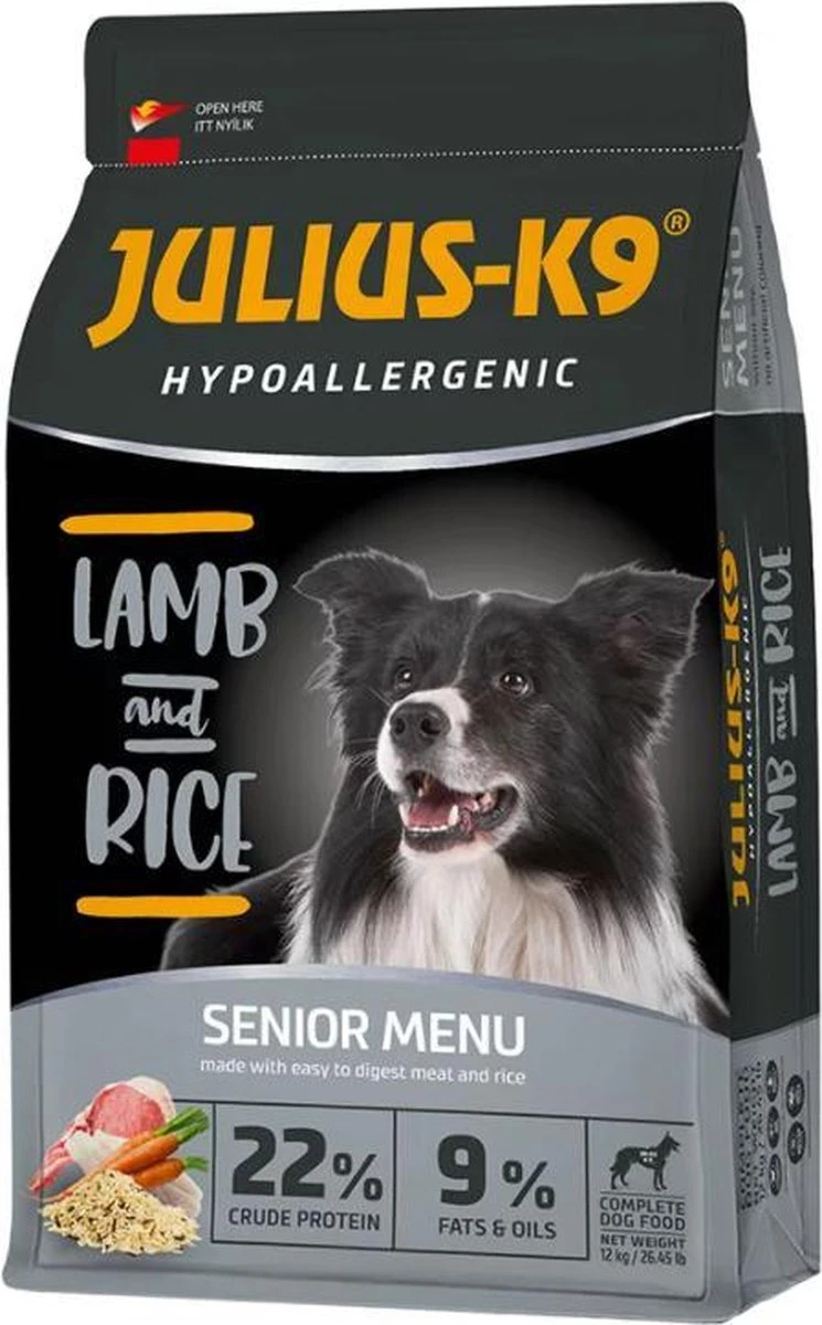 Julius K9 Julius-K9 – Lamb & Rice – Hypoallergeen Hondenvoer Voor Oudere Honden Of Met Overgewicht – Hondenbrokken Op Lam & Rijst Basis – Geschikt Voor Alle Rassen – 3kg 1 Julius K9 Julius-K9 – Lamb & Rice – Hypoallergeen Hondenvoer Voor Oudere Honden Of Met Overgewicht – Hondenbrokken Op Lam & Rijst Basis – Geschikt Voor Alle Rassen – 3kg