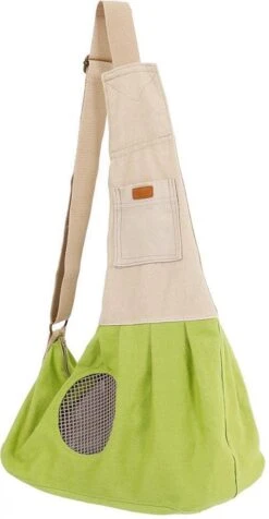Klassieke Schoudertas Om Je Hondje Of Katje Mee Te Dragen – Kattentas – Hondentas – GREEN