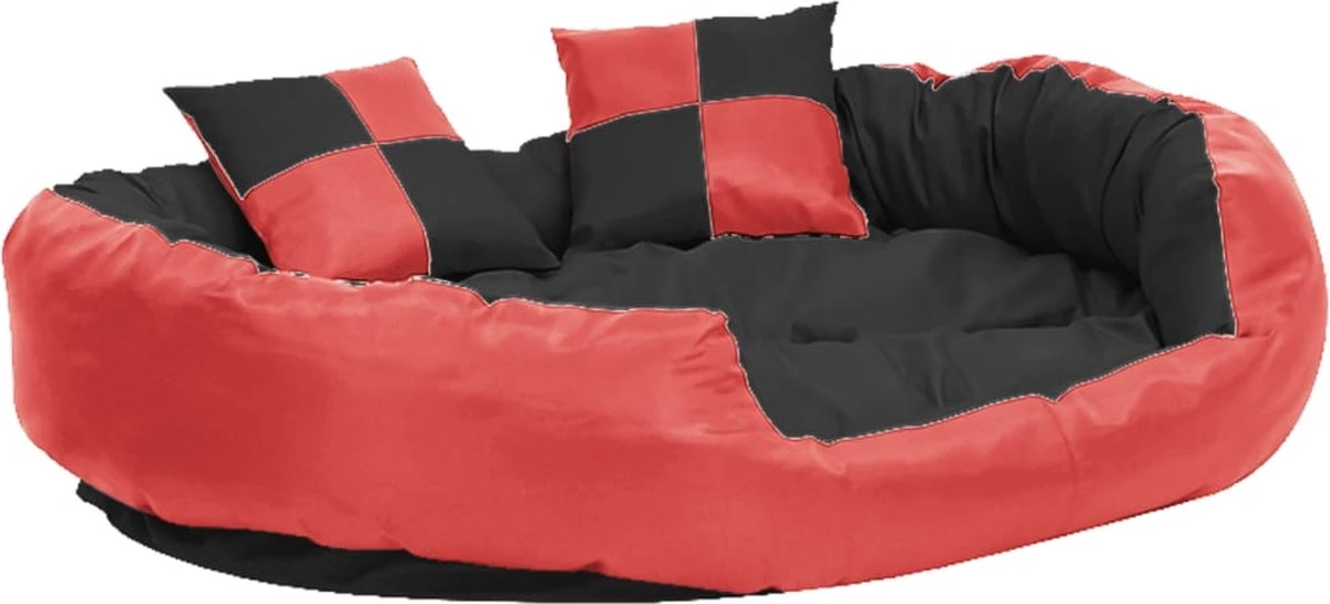 Maison Exclusive – Hondenkussen Omkeerbaar En Wasbaar 110x80x23 Cm Rood En Zwart 1 Maison Exclusive – Hondenkussen Omkeerbaar En Wasbaar 110x80x23 Cm Rood En Zwart