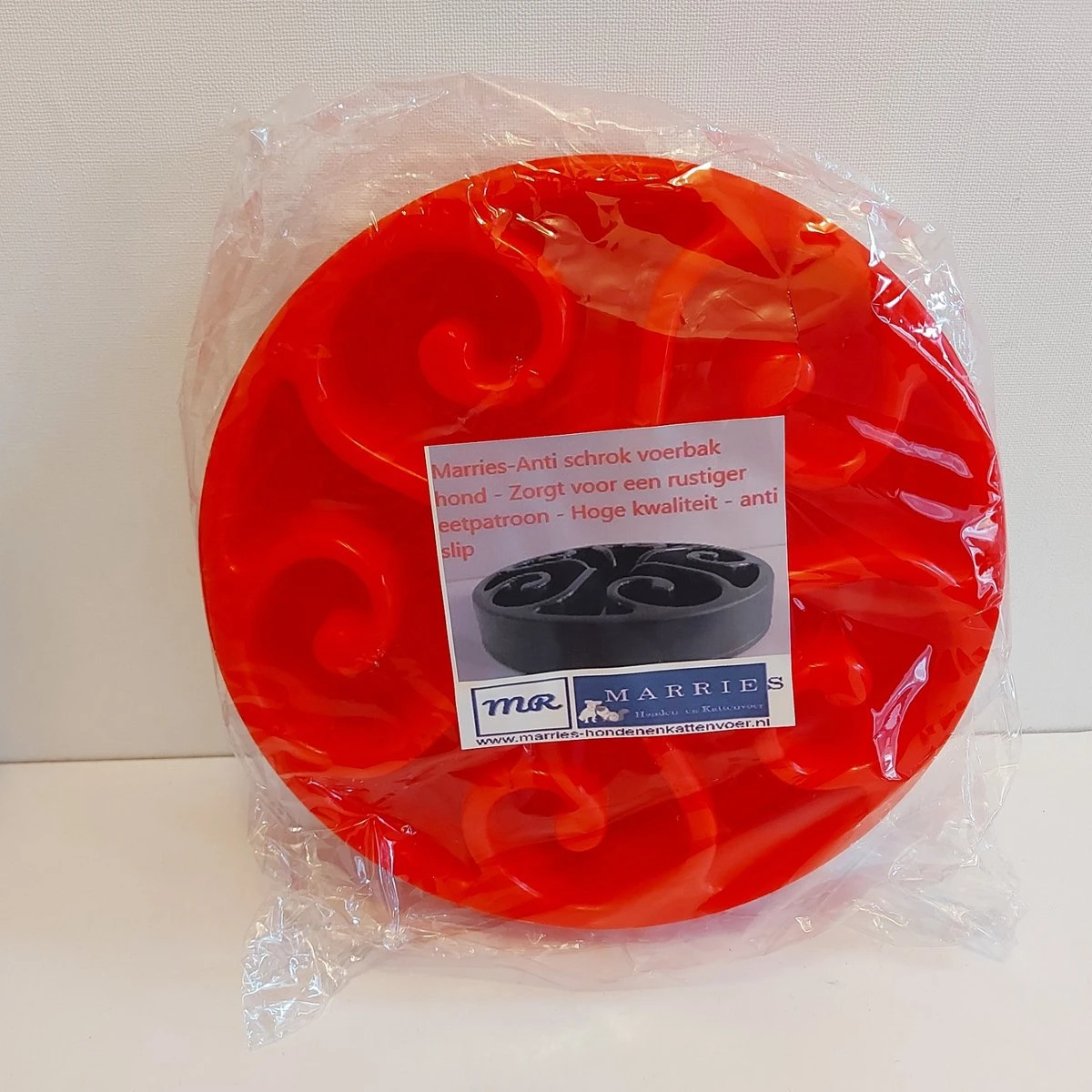 Marries-Anti Schrok Voerbak Hond Rood – Zorgt Voor Een Rustiger Eetpatroon – Voor Klein En Middel Grote Honden – Anti Slip 1 Marries-Anti Schrok Voerbak Hond Rood – Zorgt Voor Een Rustiger Eetpatroon – Voor Klein En Middel Grote Honden – Anti Slip