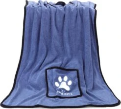 Nobleza Hondenhanddoek – Microvezel Handdoek Hond – Badstof Hondenhanddoek – Absorberende Handdoek Hond – Badhanddoek Hond Blauw