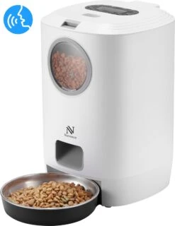 Nuvance – Automatische Voerbak Kat En Hond – 4,5L – Met Spraak – Voerautomaat – Voerdispenser – LCD