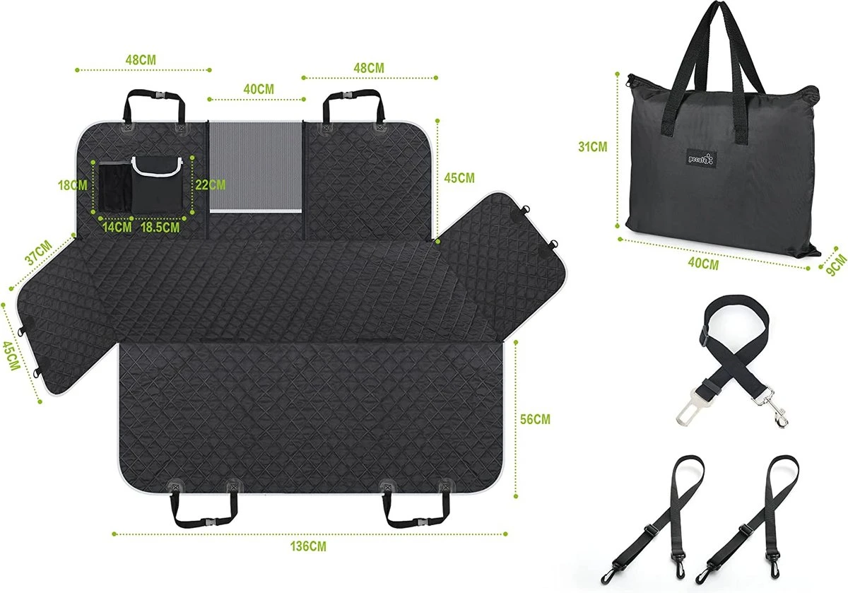 Pecute Hondendeken Voor Auto Achterbank Kofferbakdeken Voor Honden Hand Autodeken Met Veiligheidsgordel, Achterstoelhoezen Voor Honden Met Kijkvenster, Opbergtas (146×136 Cm) 1 Pecute Hondendeken Voor Auto Achterbank Kofferbakdeken Voor Honden Hand Autodeken Met Veiligheidsgordel, Achterstoelhoezen Voor Honden Met Kijkvenster, Opbergtas (146×136 Cm)