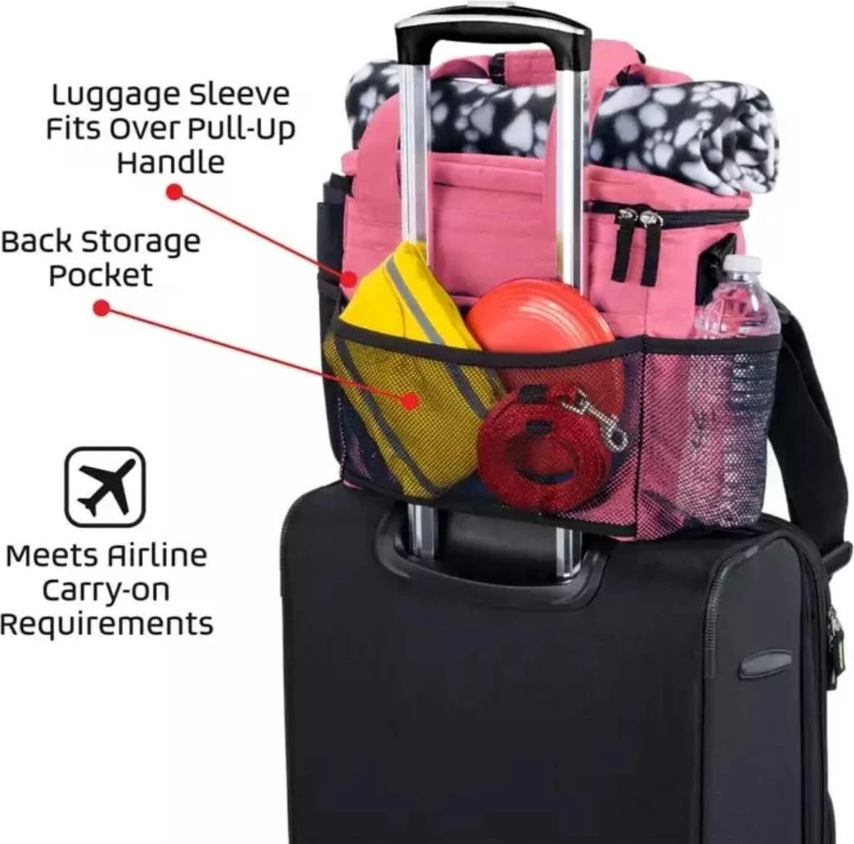 Pets Reistas/Hondentas/ Dierentasje/ Huisdieren/Draagtas/Always – Kleur Roze 1 Pets Reistas/Hondentas/ Dierentasje/ Huisdieren/Draagtas/Always – Kleur Roze