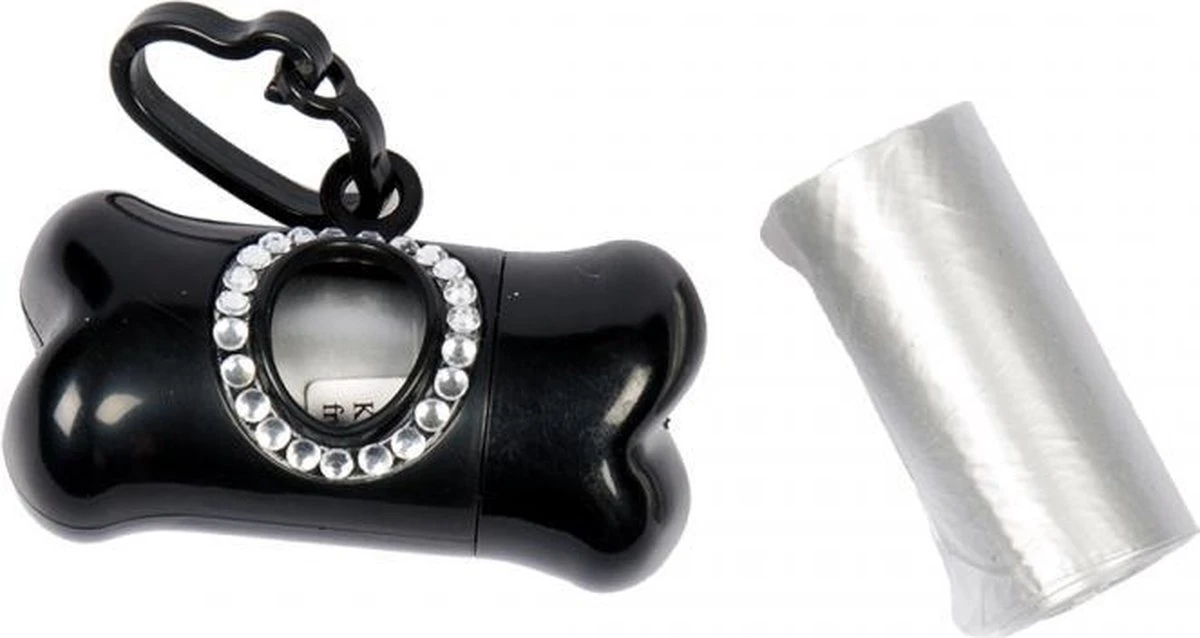 Duvo Poepzakjes Dispenser Beentje Mini Chic 2x10st Zwart Peopzakhouder 1 Duvo Poepzakjes Dispenser Beentje Mini Chic 2x10st Zwart Peopzakhouder