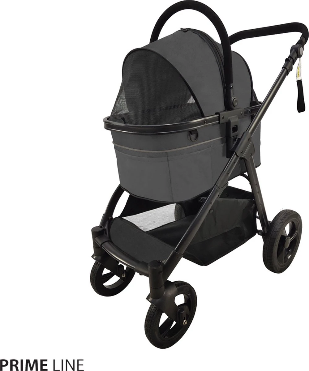 Primeline Hondenbuggy Type 3 – Opvouwbaar – Donkergrijs – 82x60x105cm 1 Primeline Hondenbuggy Type 3 – Opvouwbaar – Donkergrijs – 82x60x105cm