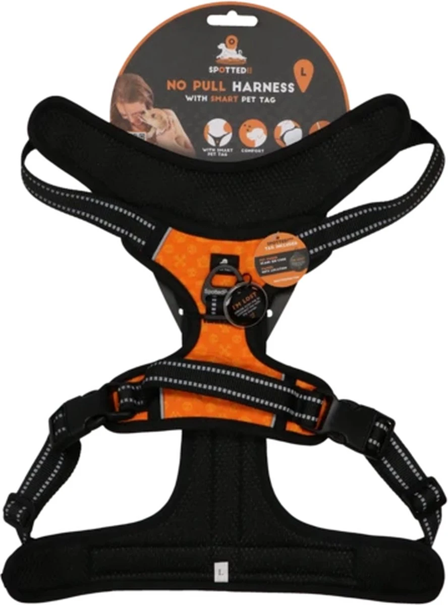 Spotted! PRO Harnas No-Pull – Hondentuigje Met QR-penning – Hondenharnas Anti Trek – Waterproof – Borstomvang 72-85 Cm – Maat L – Oranje 1 Spotted! PRO Harnas No-Pull – Hondentuigje Met QR-penning – Hondenharnas Anti Trek – Waterproof – Borstomvang 72-85 Cm – Maat L – Oranje