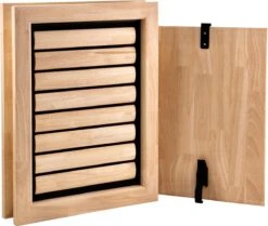 Tomsgates Beethoven Houten Hondenluik Voor Zeer Grote Honden | Naturel Afgewerkt | 45 X 32 Cm | Eenvoudige Installatie | Voor Deuren Tot 5.5 Cm Dik | Isolerend | Duurzaam