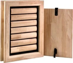 Tomsgates Bouncer | Houten Hondenluik Voor Grote Honden | Naturel Afgewerkt | 28 X 40 Cm | Eenvoudige Installatie | Voor Deuren Tot 5.5 Cm | Duurzaam