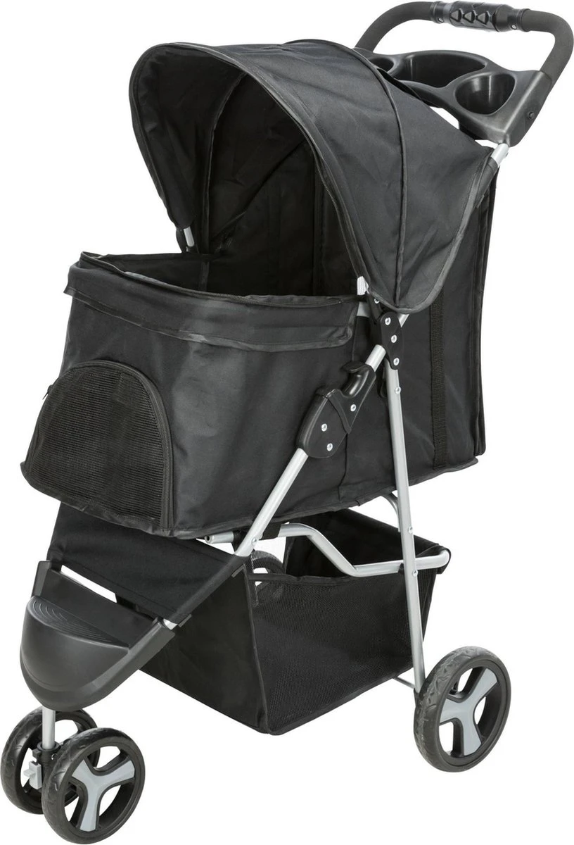 Trixie Hondenbuggy Zwart 80x47x100 Cm | Dierenmand 1 Trixie Hondenbuggy Zwart 80x47x100 Cm | Dierenmand