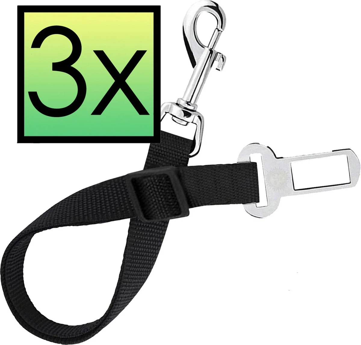 Verstelbaar Hondenriem Autogordel Universele Auto Hondengordel (3 Stuks) – Zwart 1 Verstelbaar Hondenriem Autogordel Universele Auto Hondengordel (3 Stuks) – Zwart