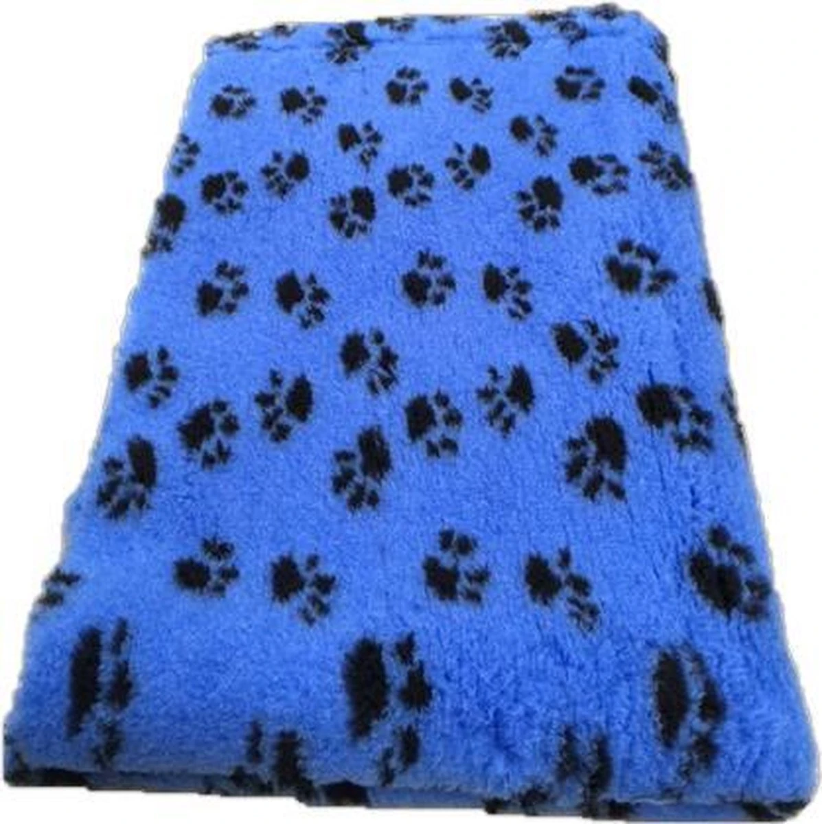 Vetbed Dierenmat Hondendeken Kobaltblauw Met Zwarte Voetprint Latex Anti Slip 100x75cm 1 Vetbed Dierenmat Hondendeken Kobaltblauw Met Zwarte Voetprint Latex Anti Slip 100x75cm